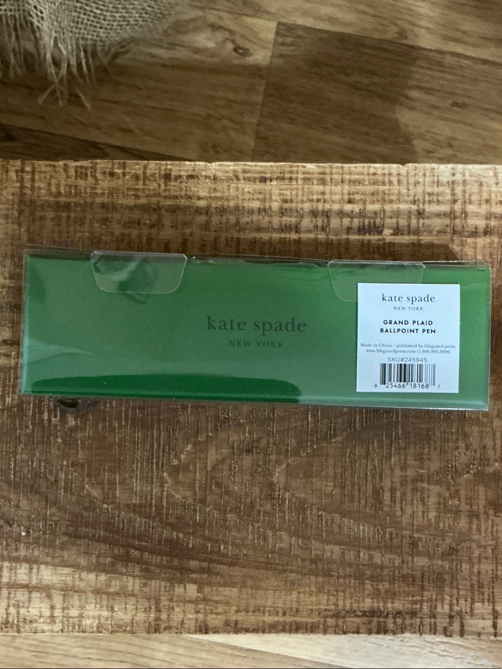 kate spade multicolor striped ballpoint pen with gold trim - Picture 2 of 3